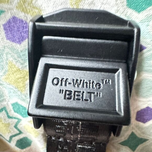 NWT OFF-WHITE Mini Logo Industrial Belt Black - Picture 6 of 13